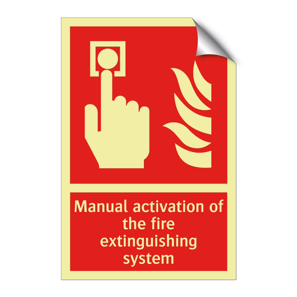 Manual activation of the fire extinguishing system