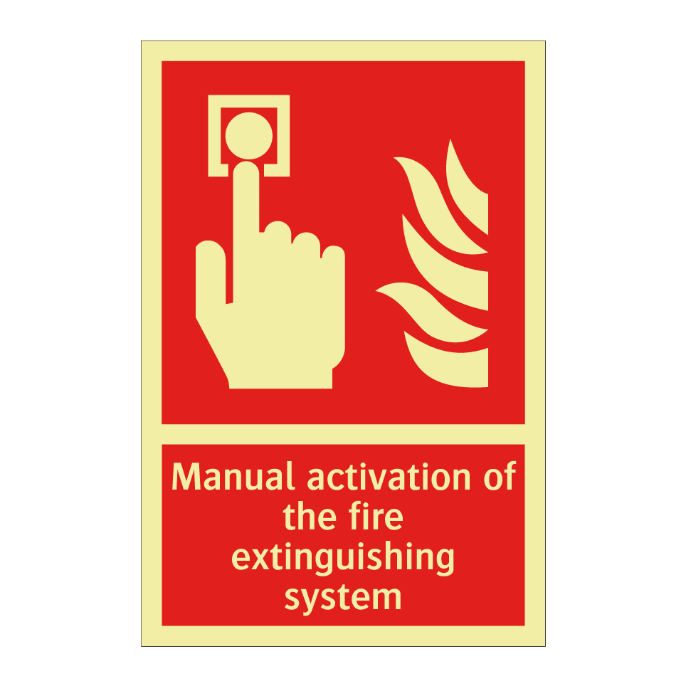 Manual activation of the fire extinguishing system