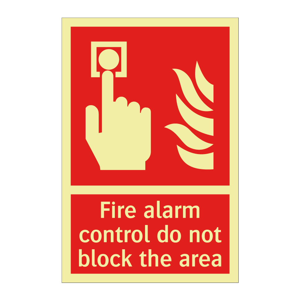 Fire alarm control do not block the area