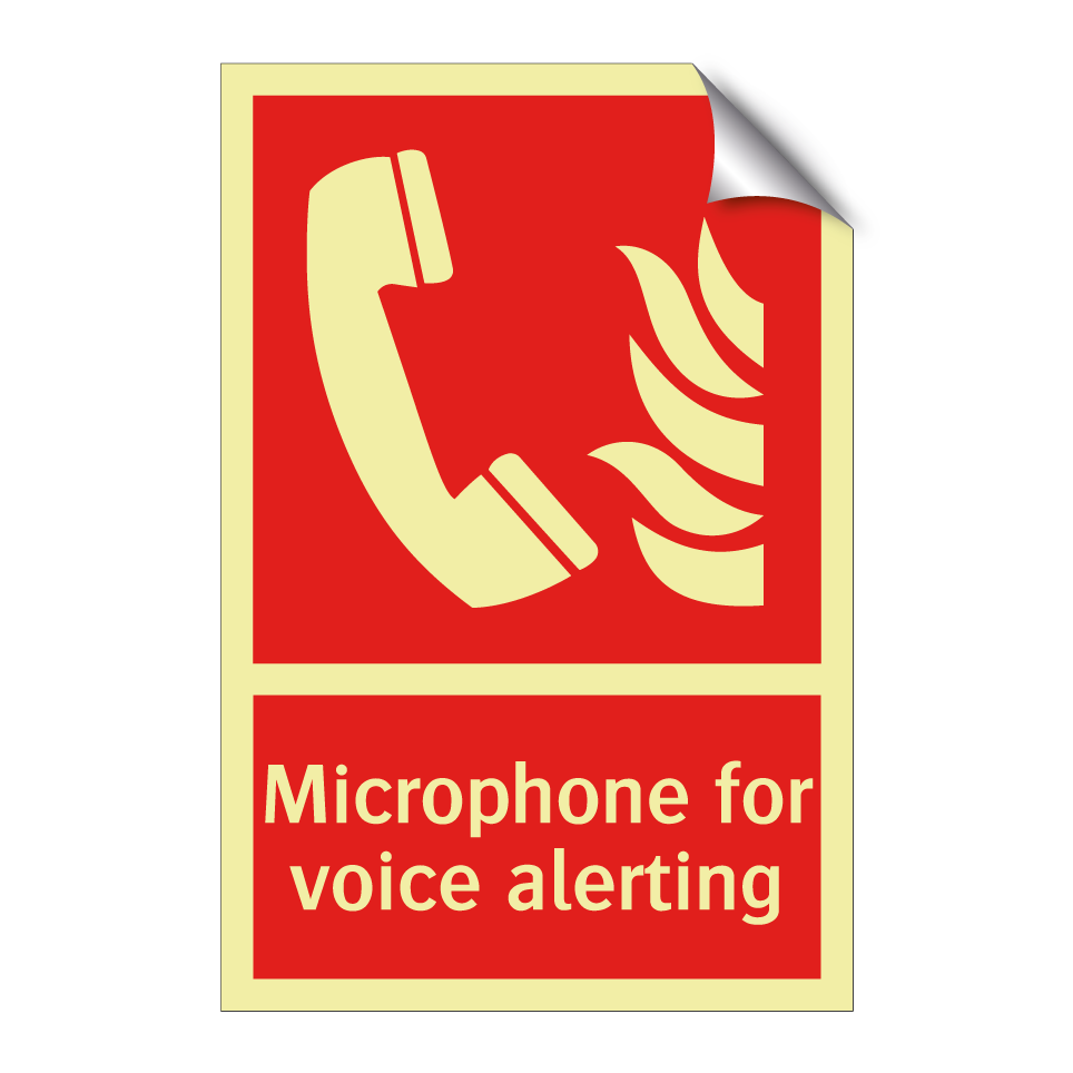 Microphone for voice alerting