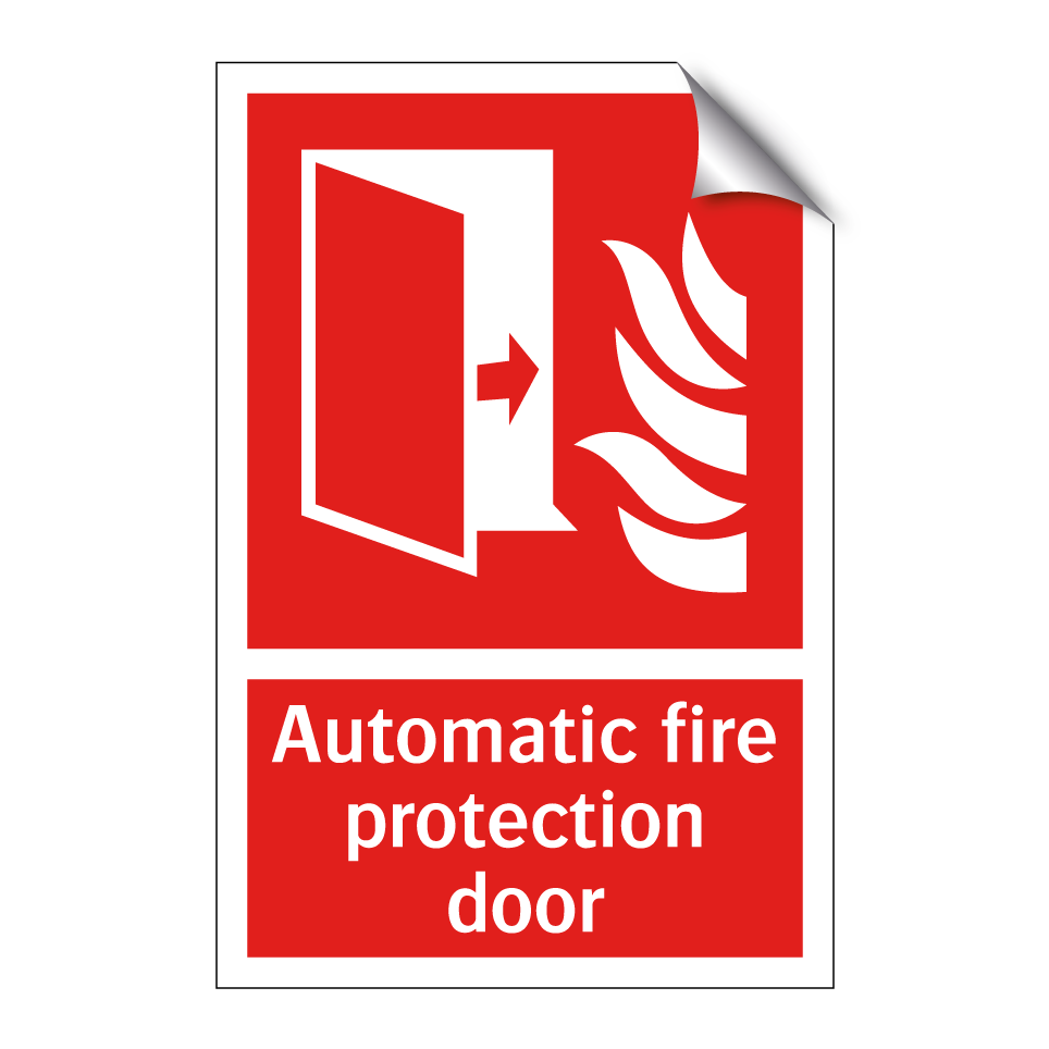 Automatic fire protection door