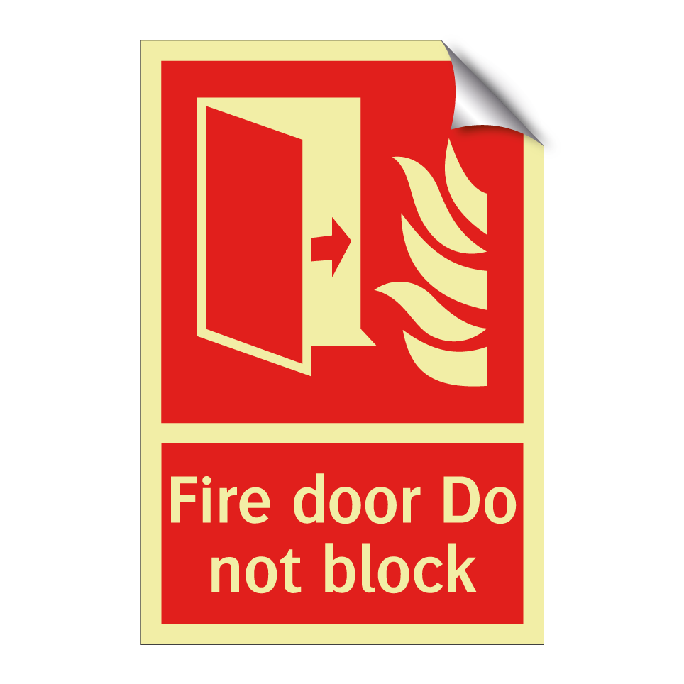 Fire door Do not block