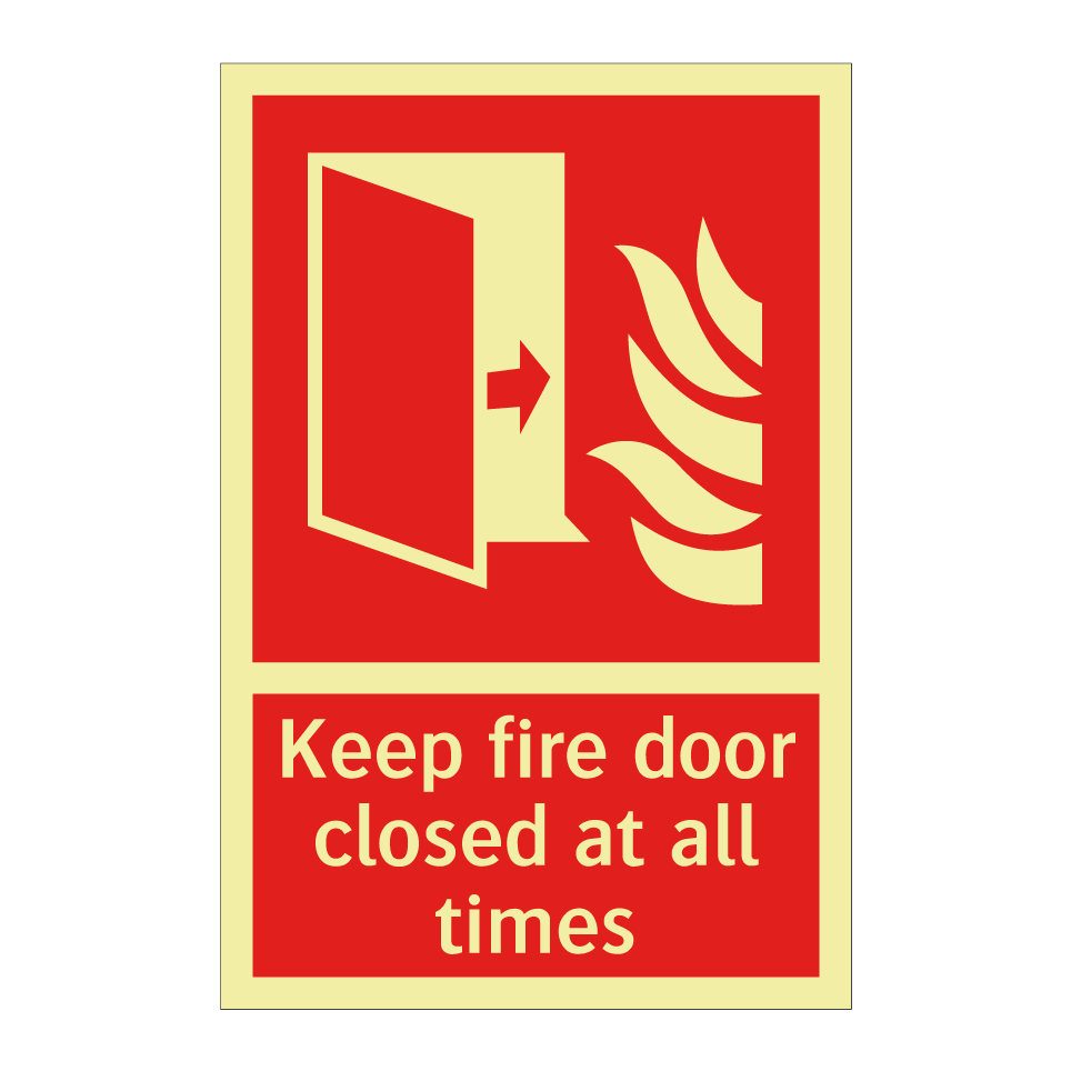 Keep fire door closed at all times