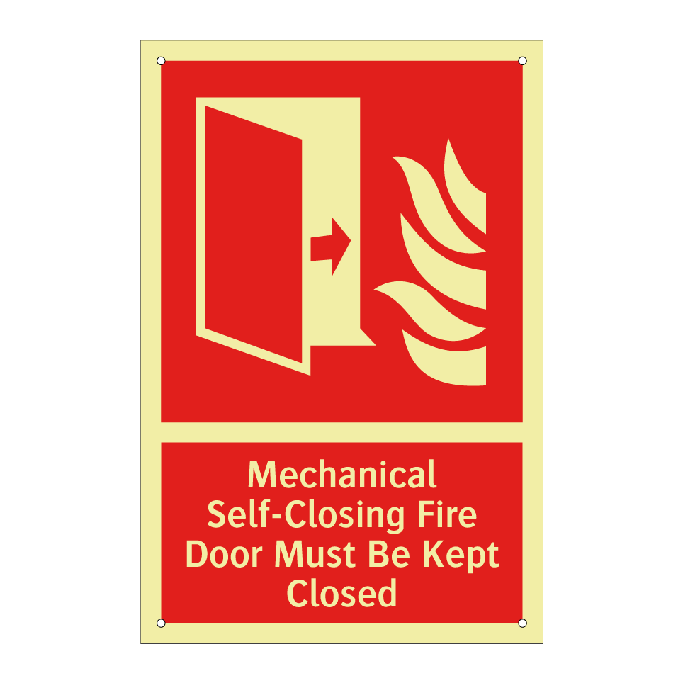 Mechanical Self-Closing Fire Door Must Be Kept Closed