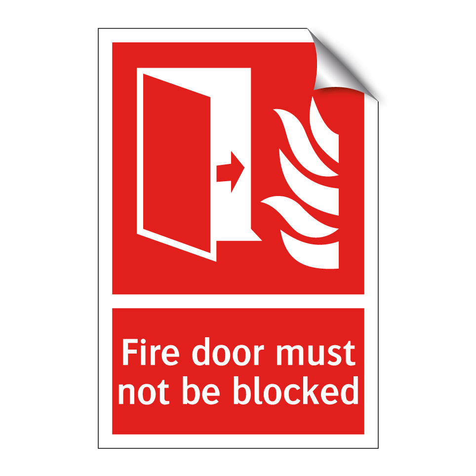 Fire door must not be blocked