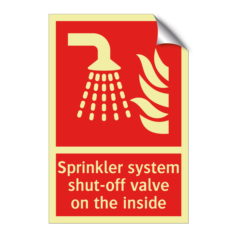 Sprinkler system shut-off valve on the inside
