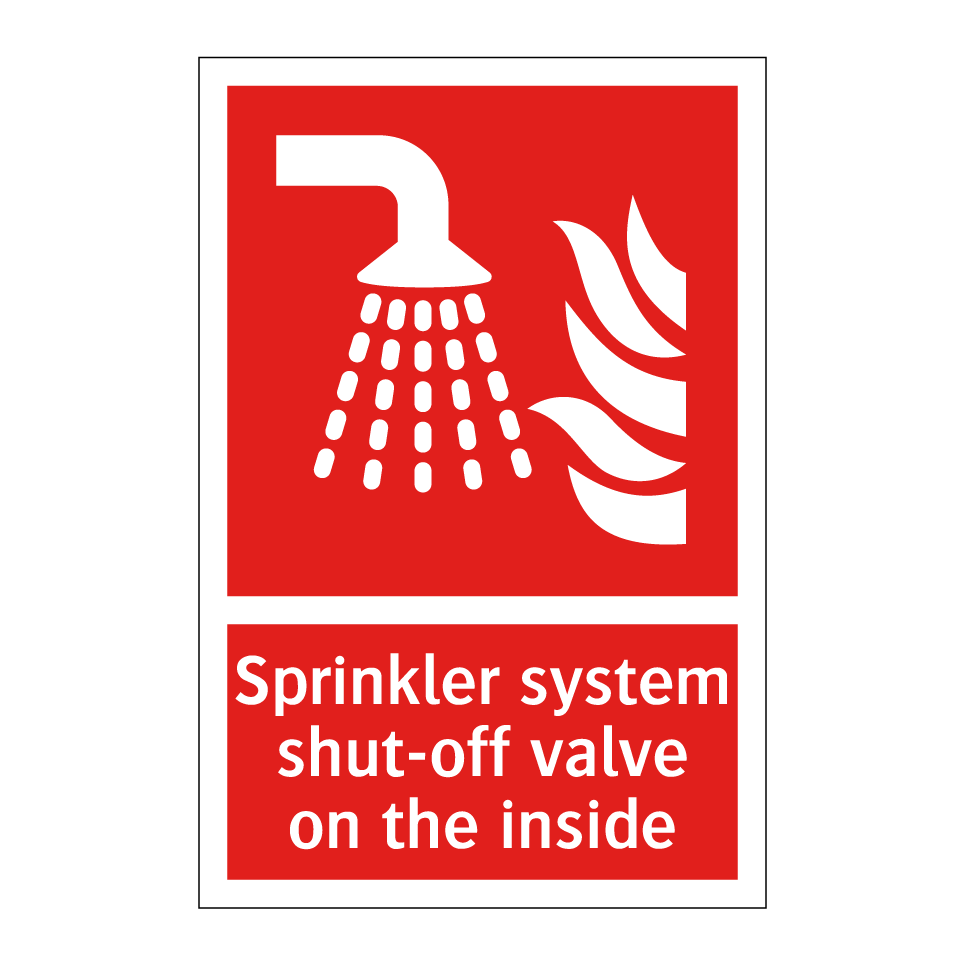 Sprinkler system shut-off valve on the inside