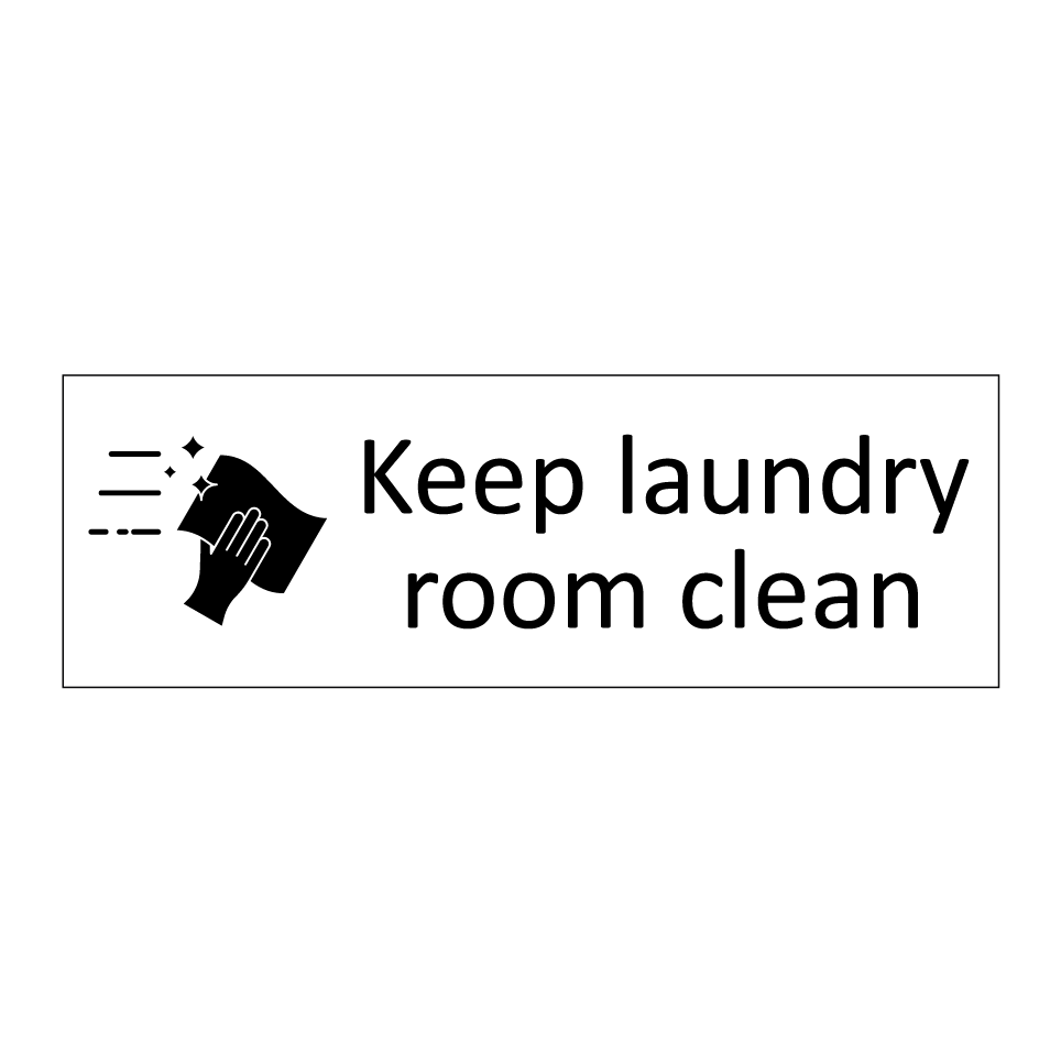 Keep laundry room clean