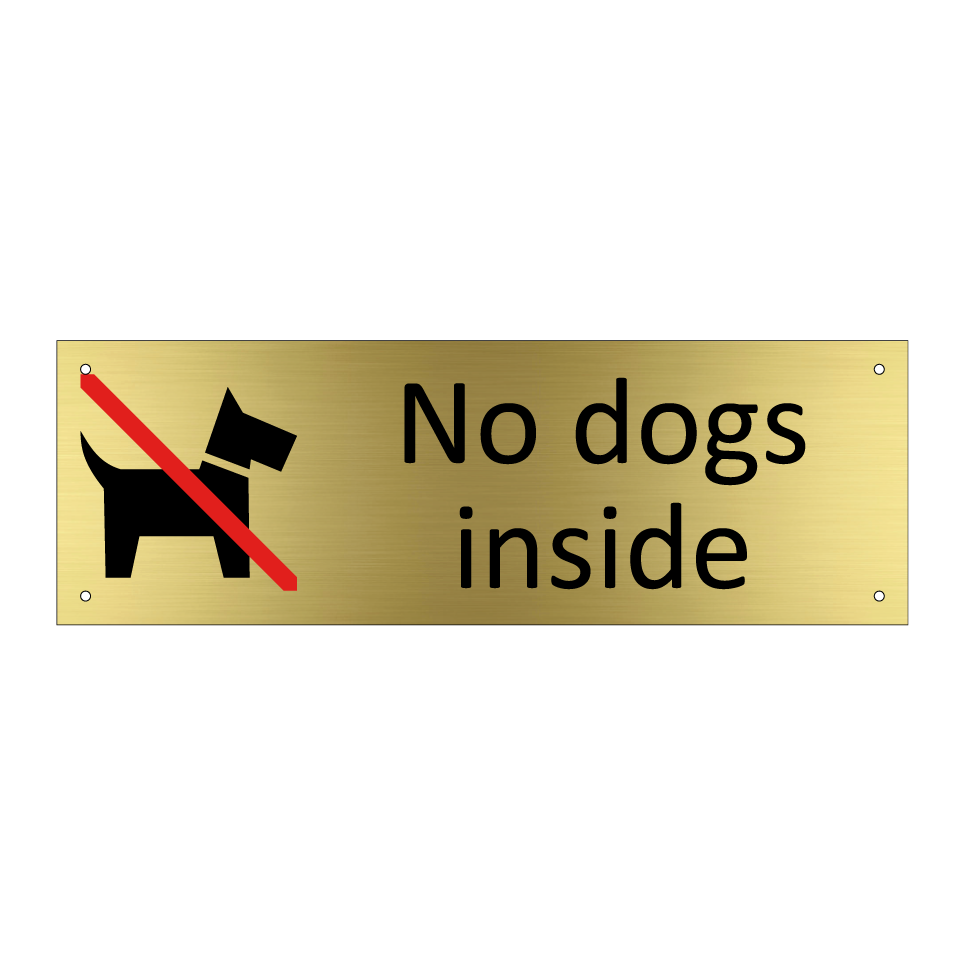 No dogs inside