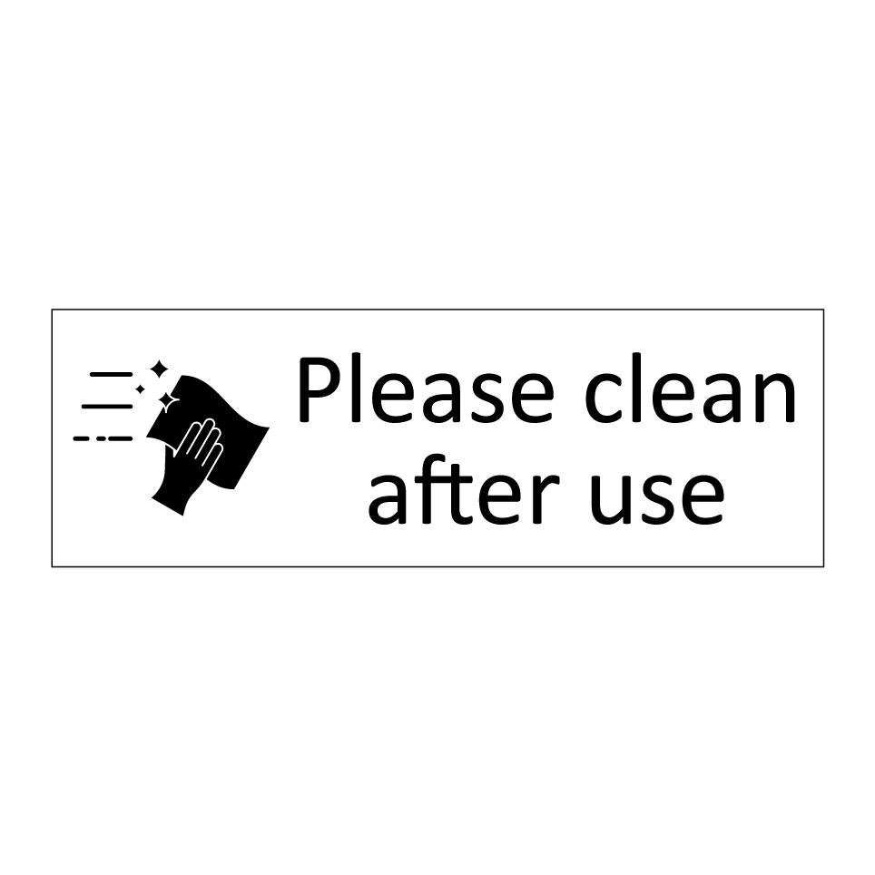 Please clean after use