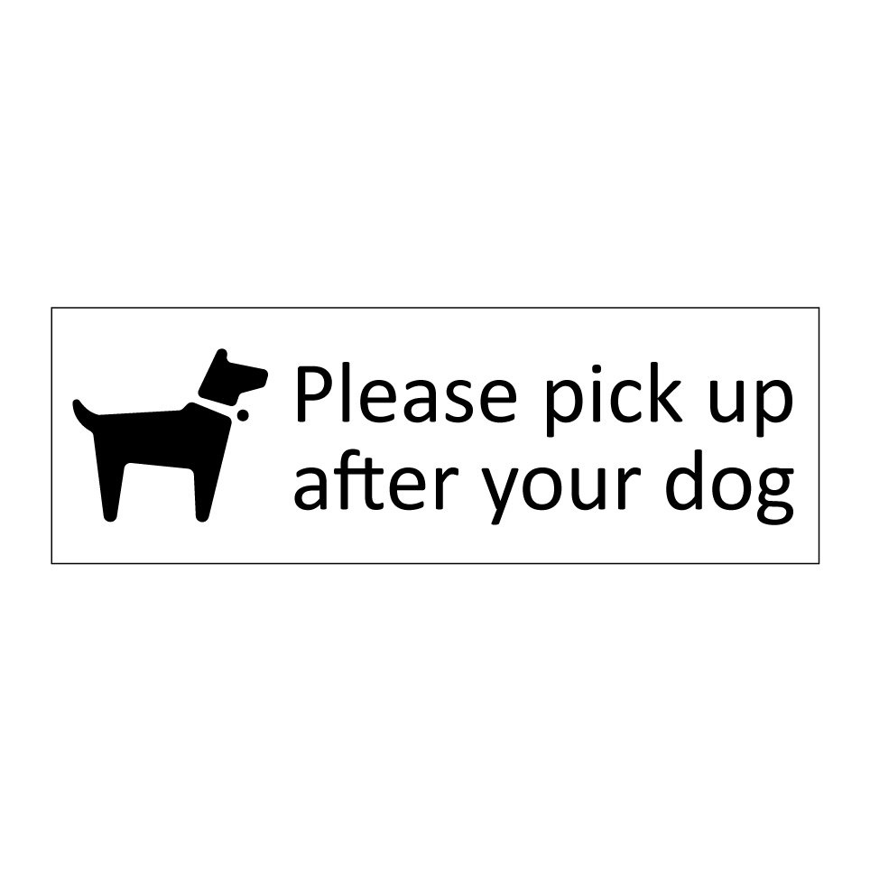 Please pick up after your dog
