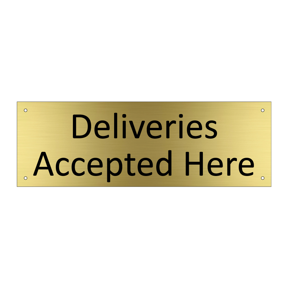 Deliveries Accepted Here