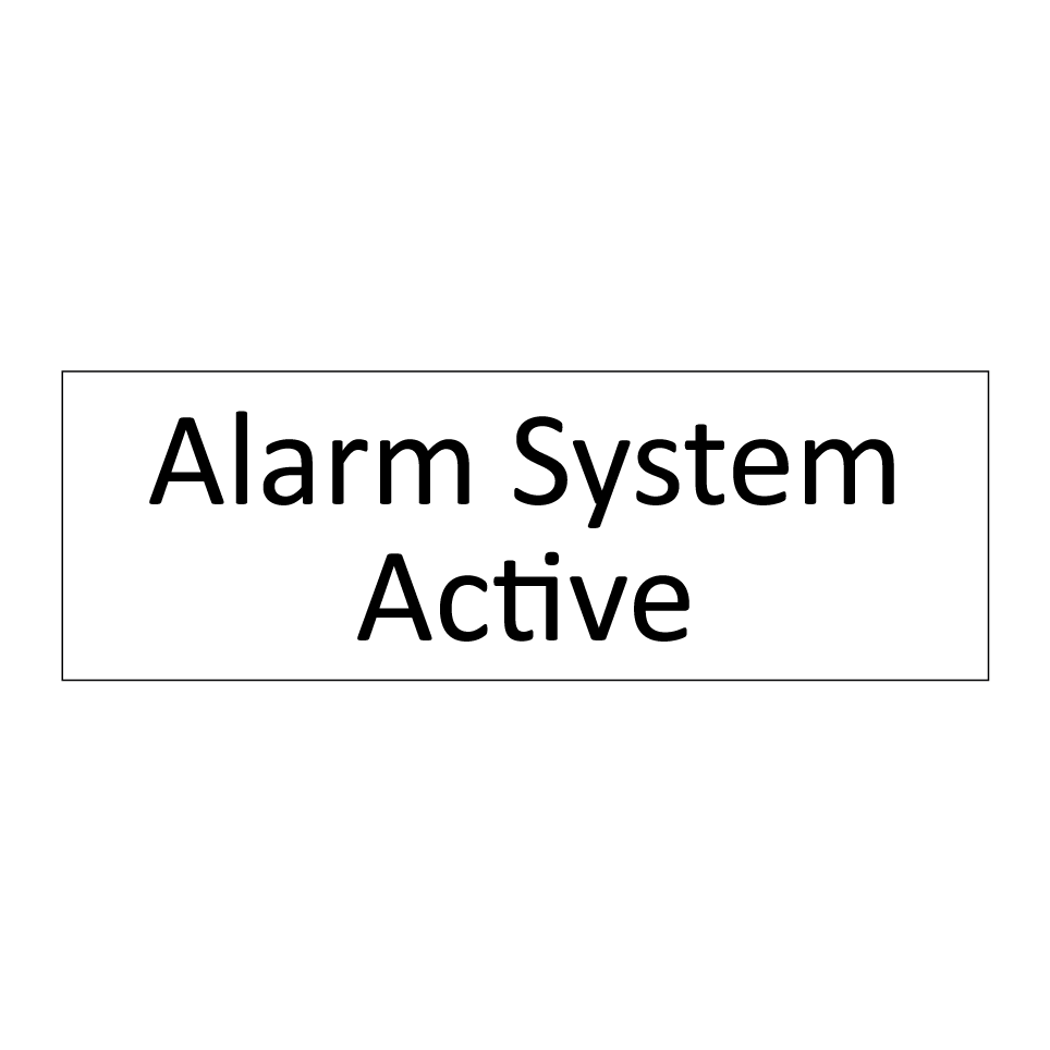 Alarm System Active