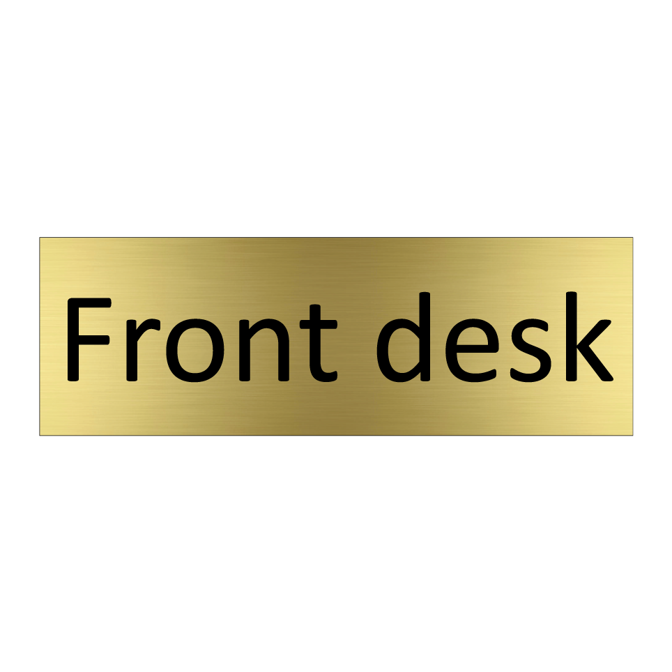 Front desk