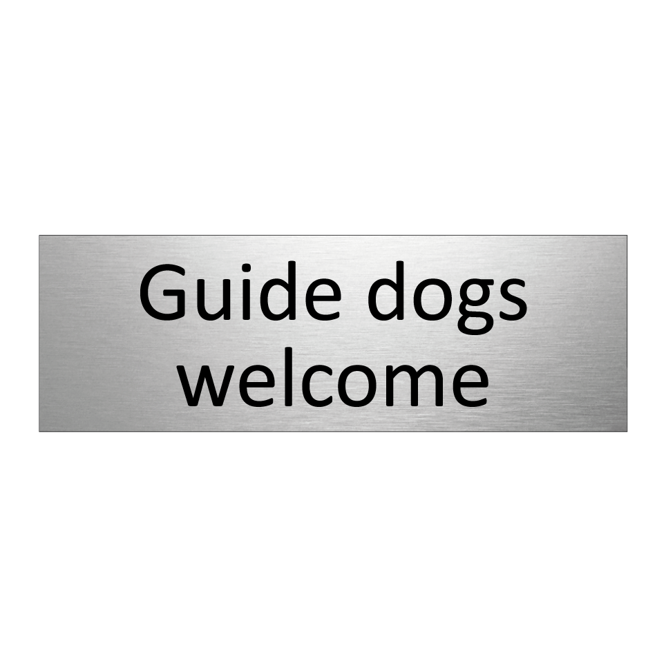 Guide dogs welcome