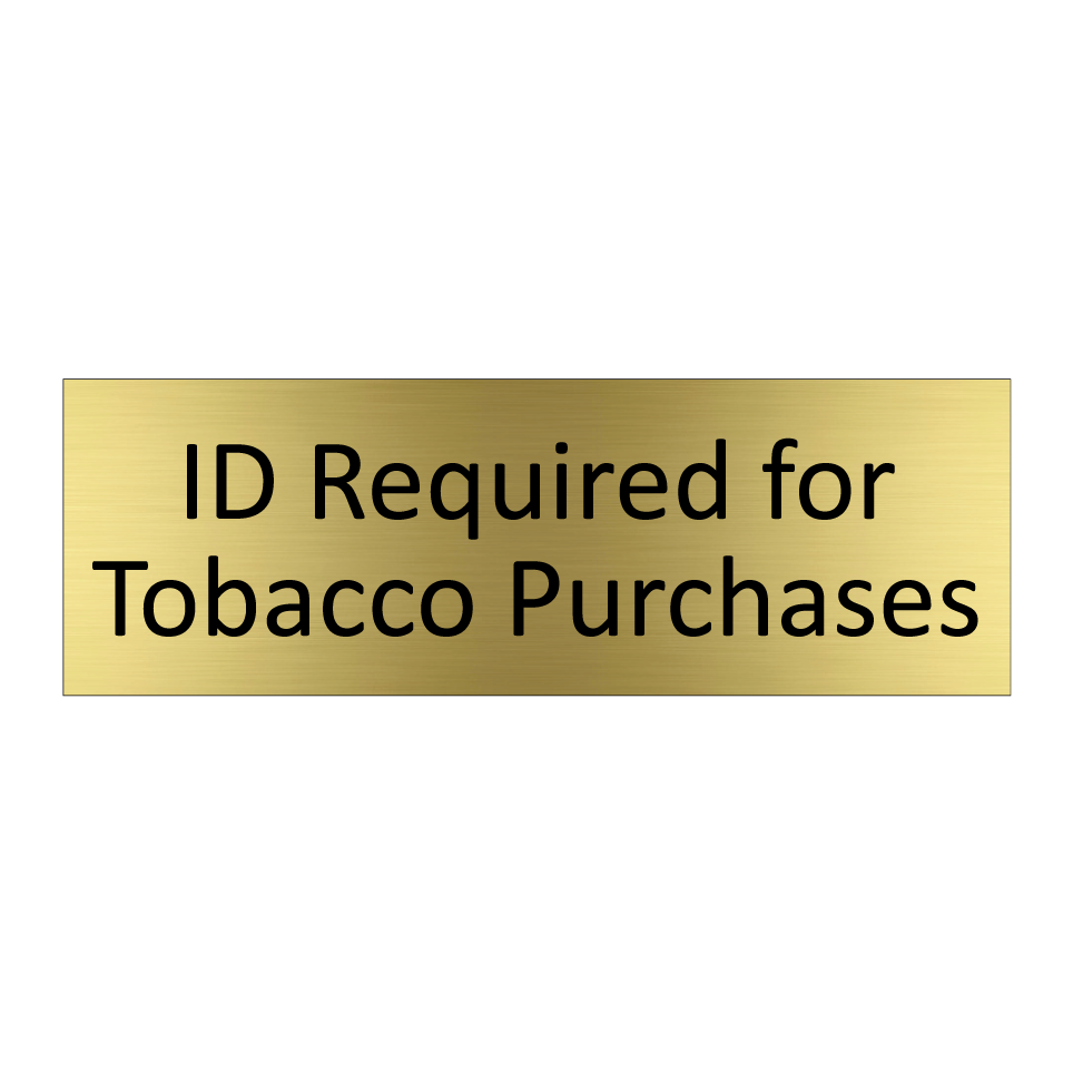 ID Required for Tobacco Purchases
