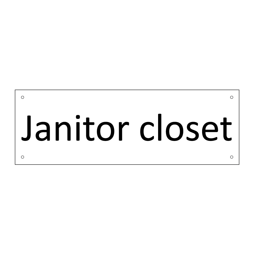 Janitor closet