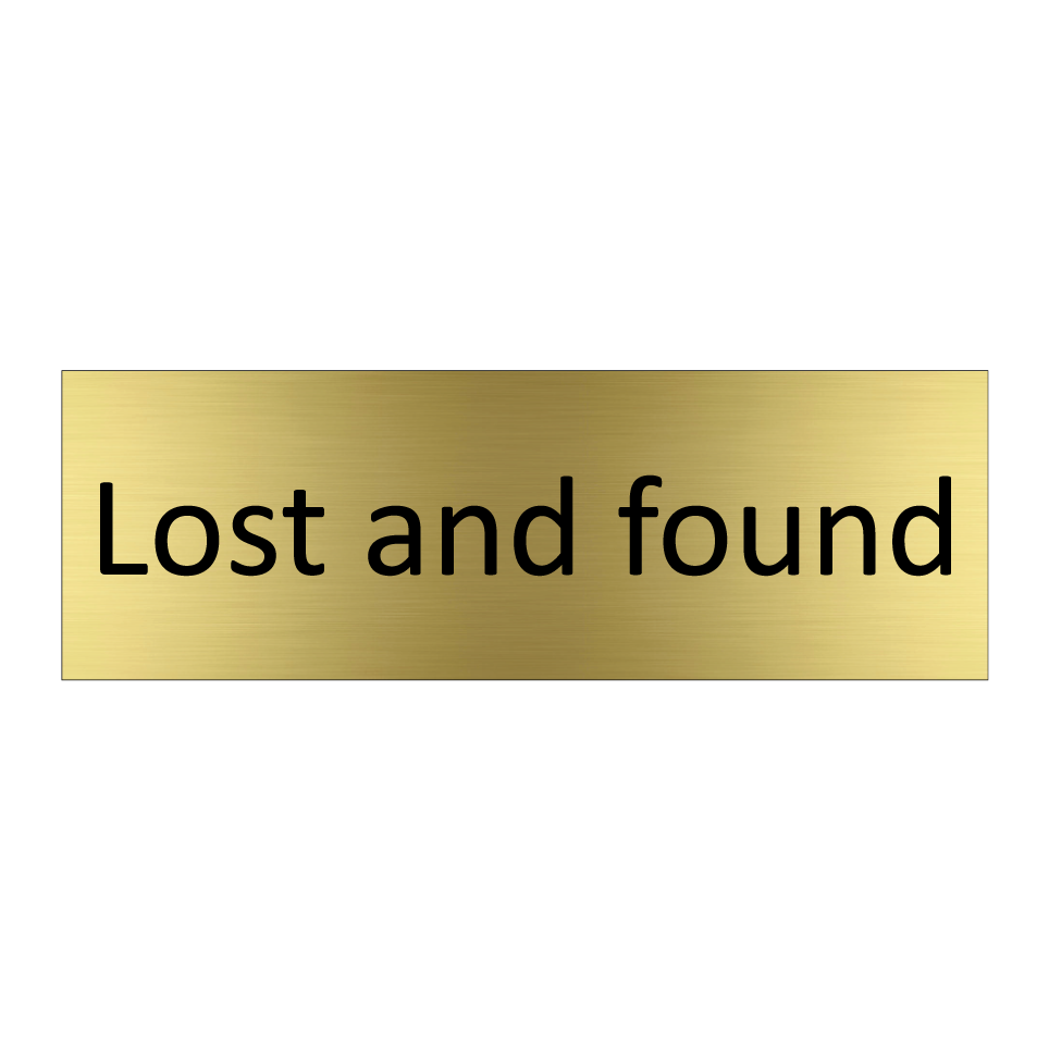 Lost and found