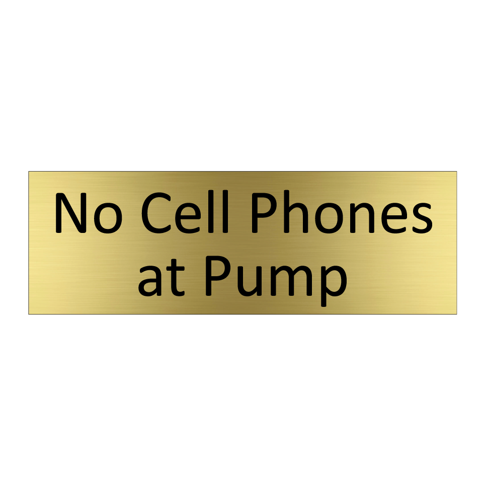 No Cell Phones at Pump