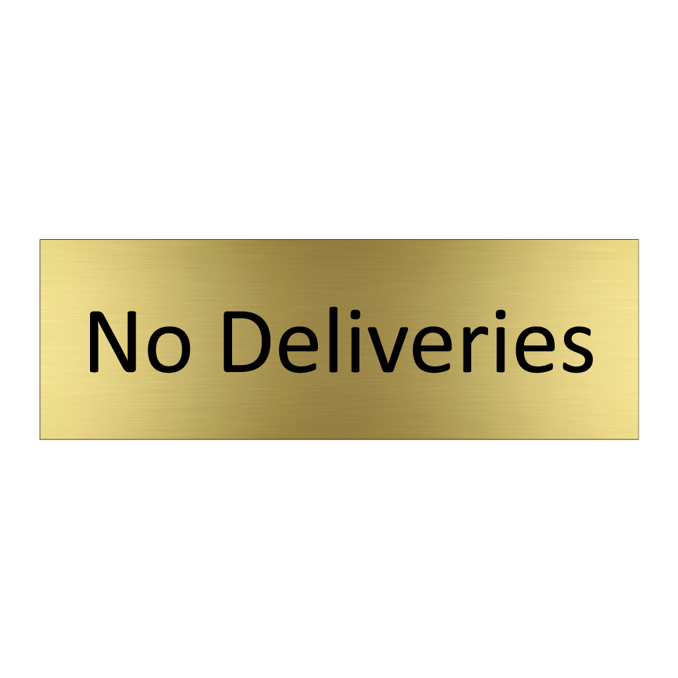 No Deliveries