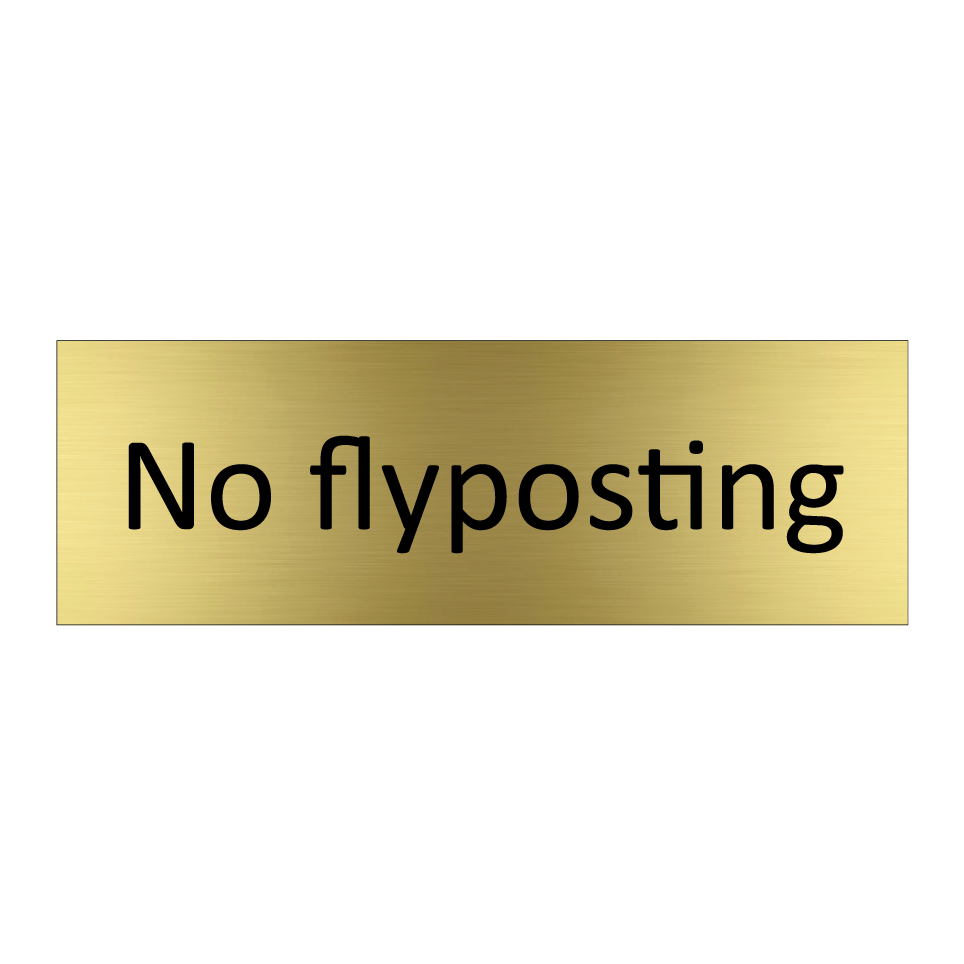 No flyposting