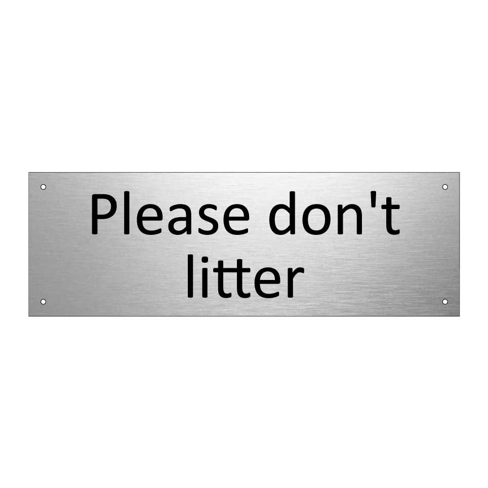 Please don't litter