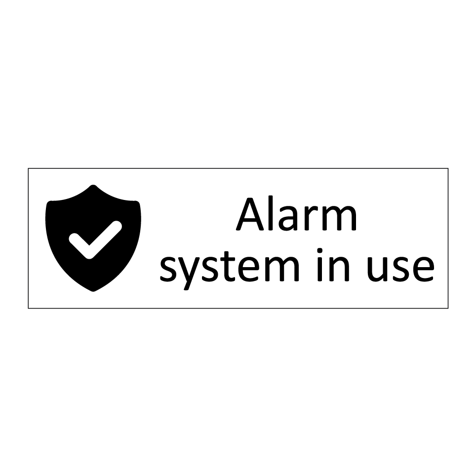 Alarm system in use