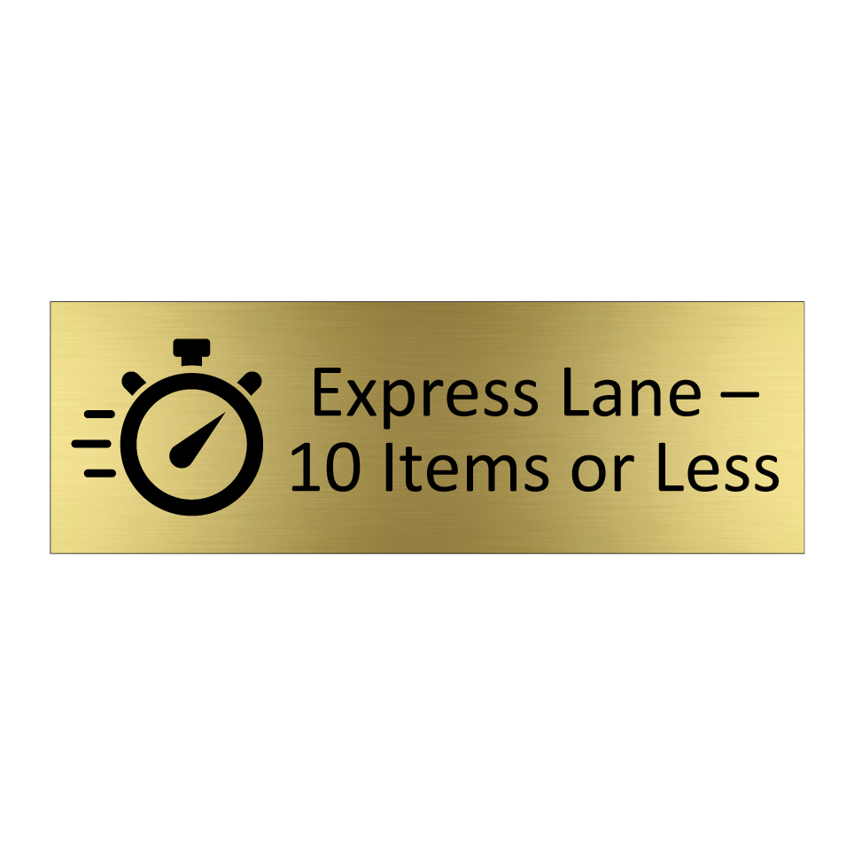 Express Lane – 10 Items or Less