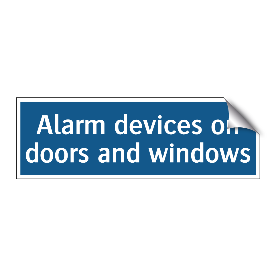 Alarm devices on doors and windows