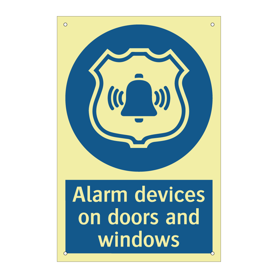 Alarm devices on doors and windows