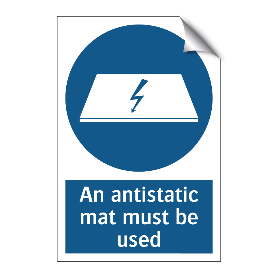 An antistatic mat must be used