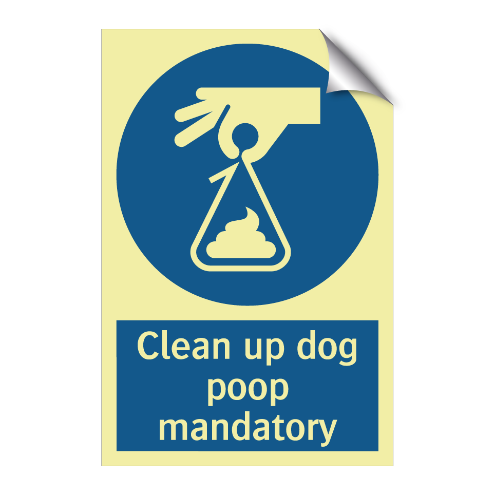 Clean up dog poop mandatory