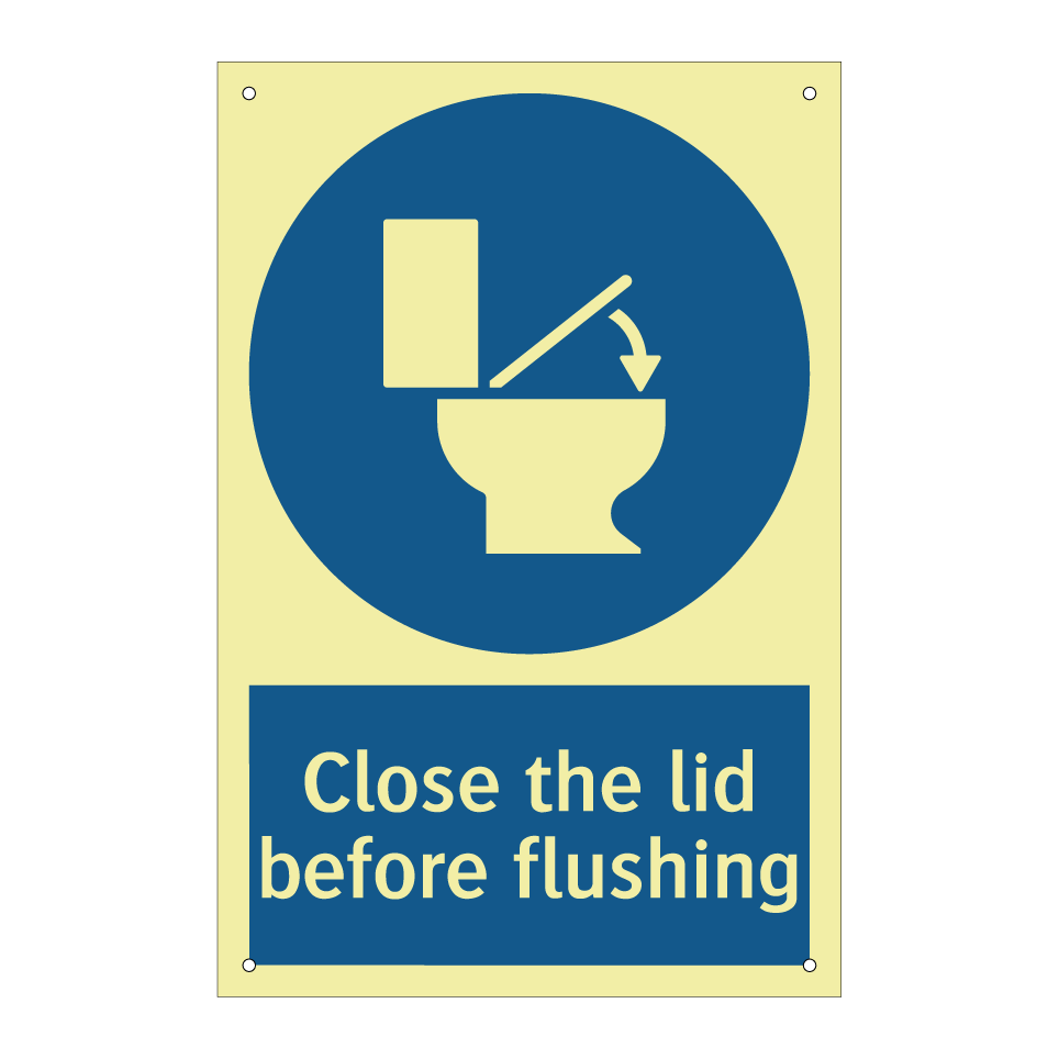 Close the lid before flushing