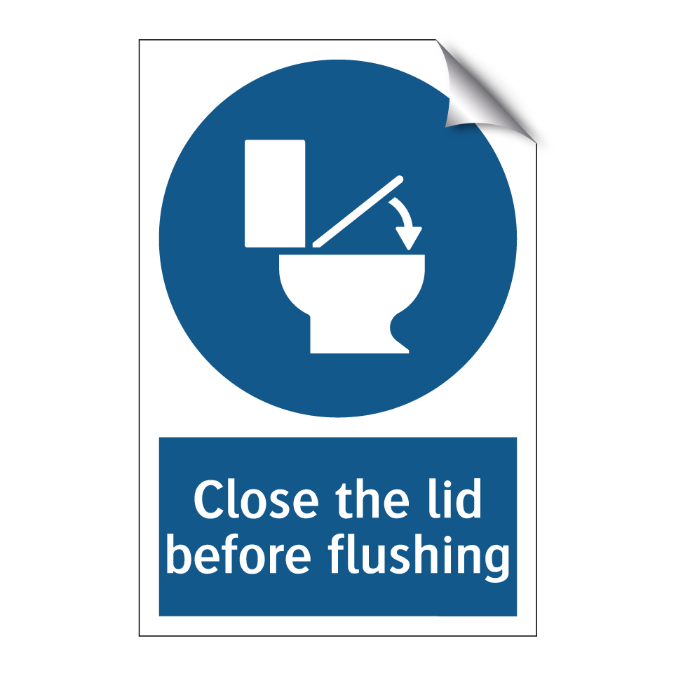 Close the lid before flushing