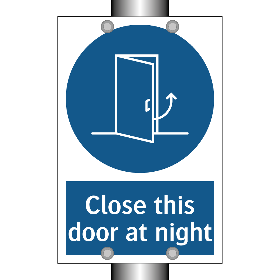 Close this door at night