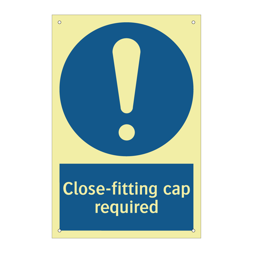 Close-fitting cap required