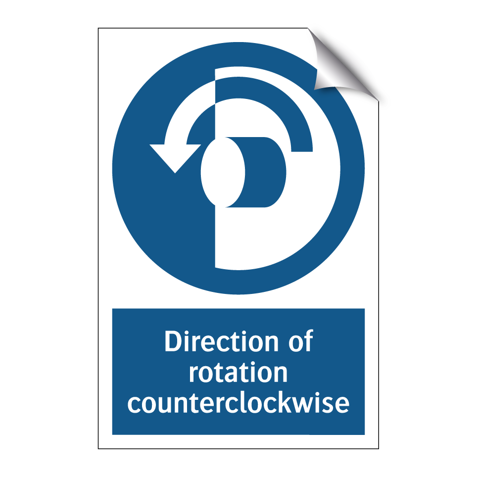 Direction of rotation counterclockwise