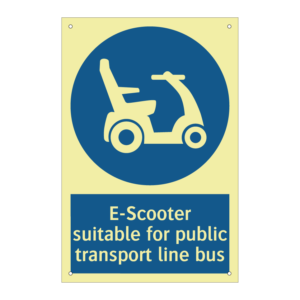 E-Scooter suitable for public transport line bus