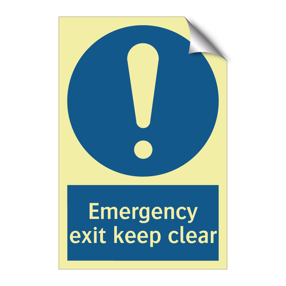 Emergency exit keep clear