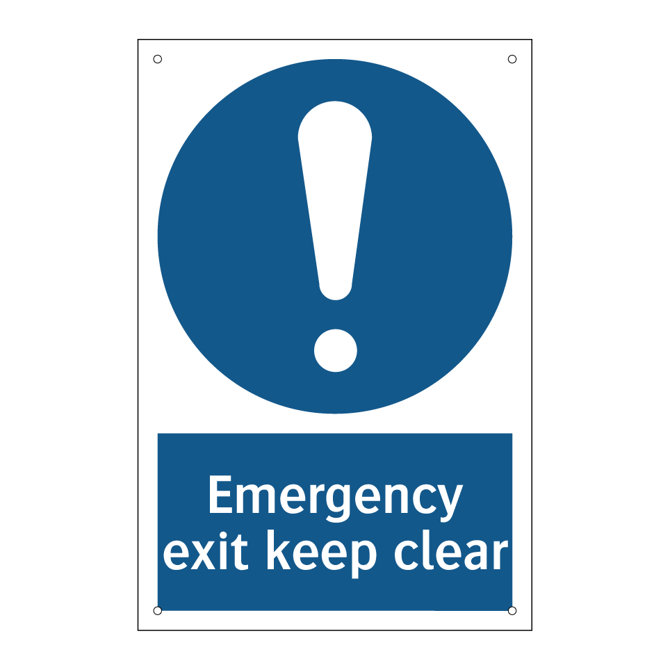 Emergency exit keep clear