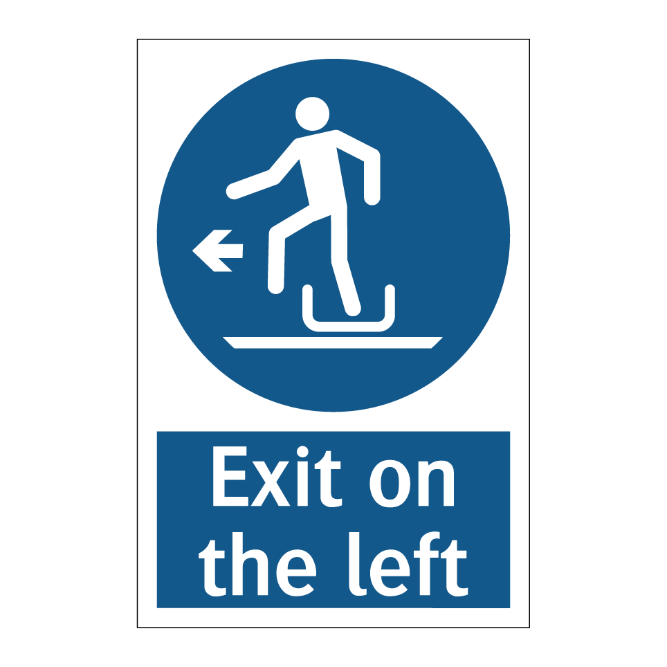 Exit on the left