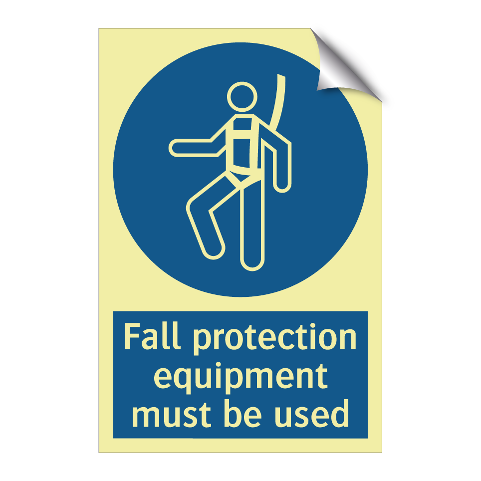 Fall protection equipment must be used
