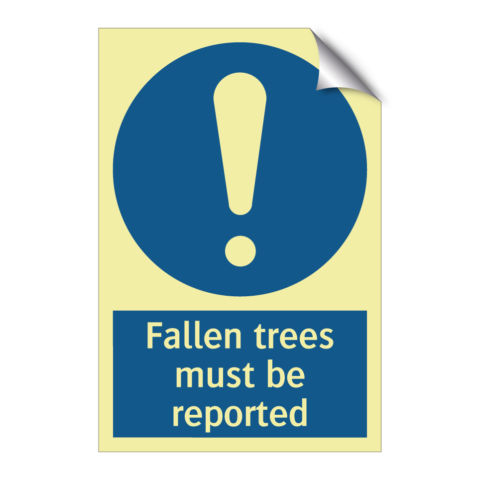 Fallen trees must be reported
