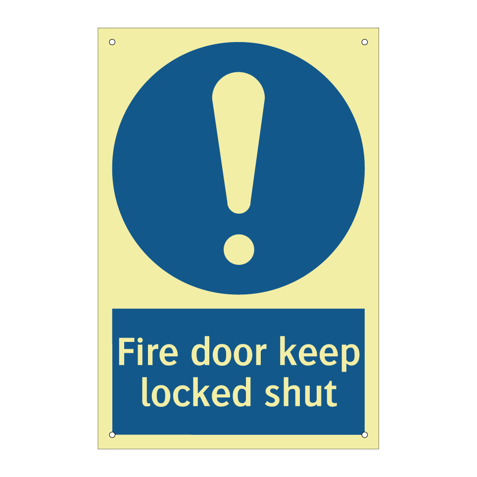 Fire door keep locked shut