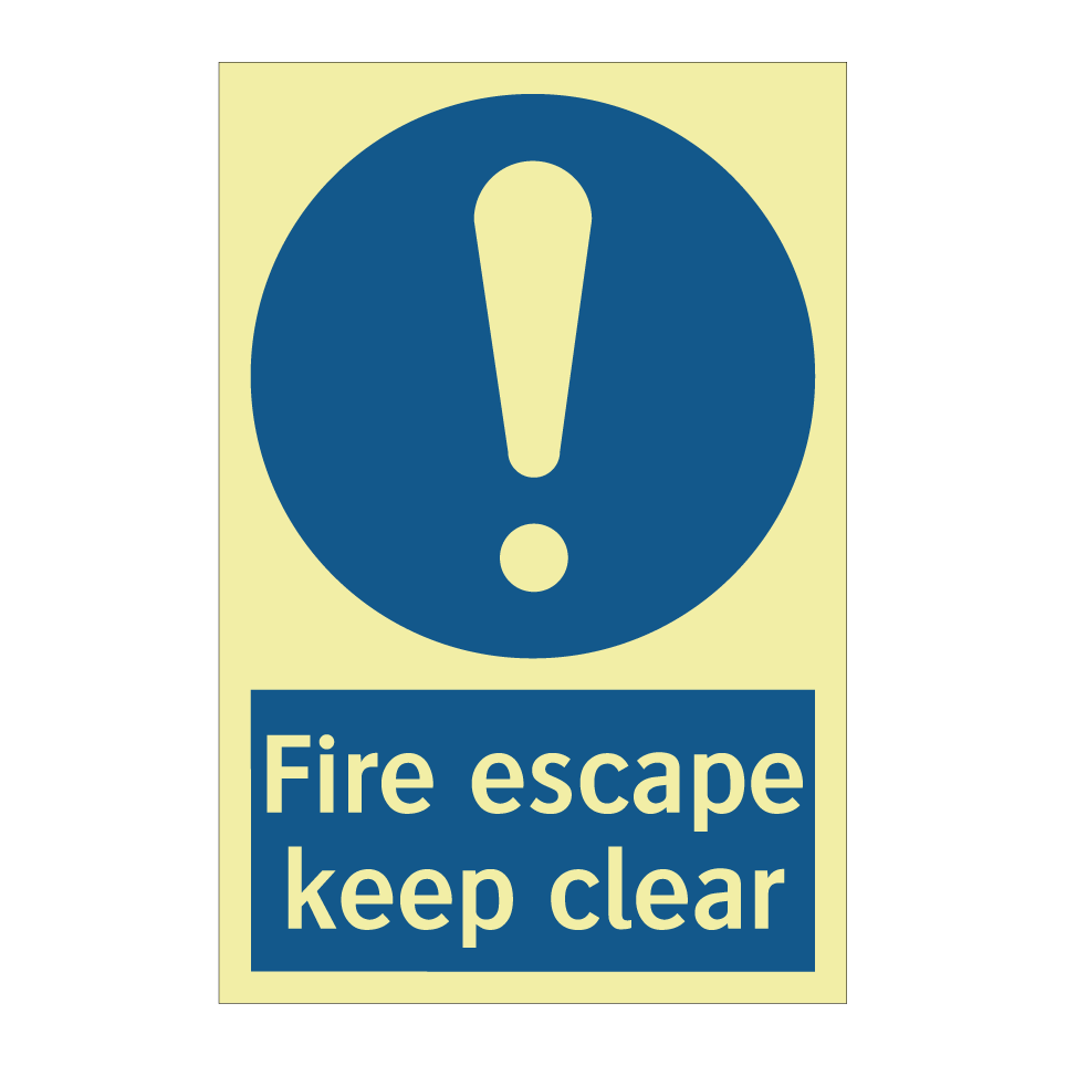 Fire escape keep clear