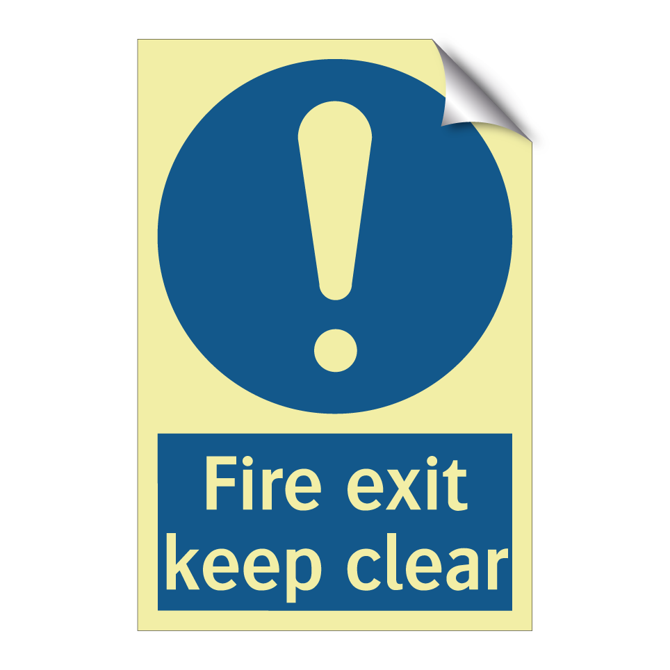 Fire exit keep clear