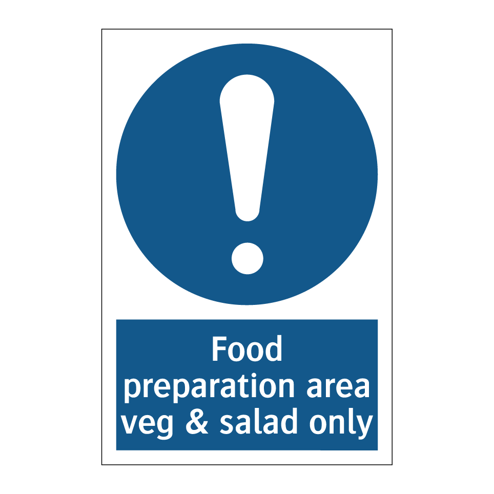 Food preparation area veg & salad only