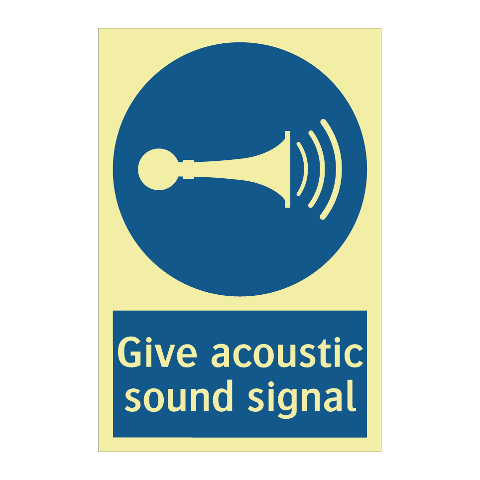 Give acoustic sound signal