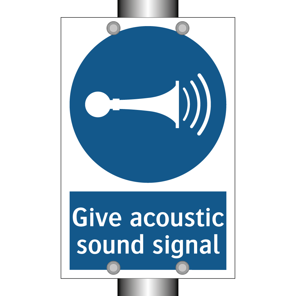 Give acoustic sound signal