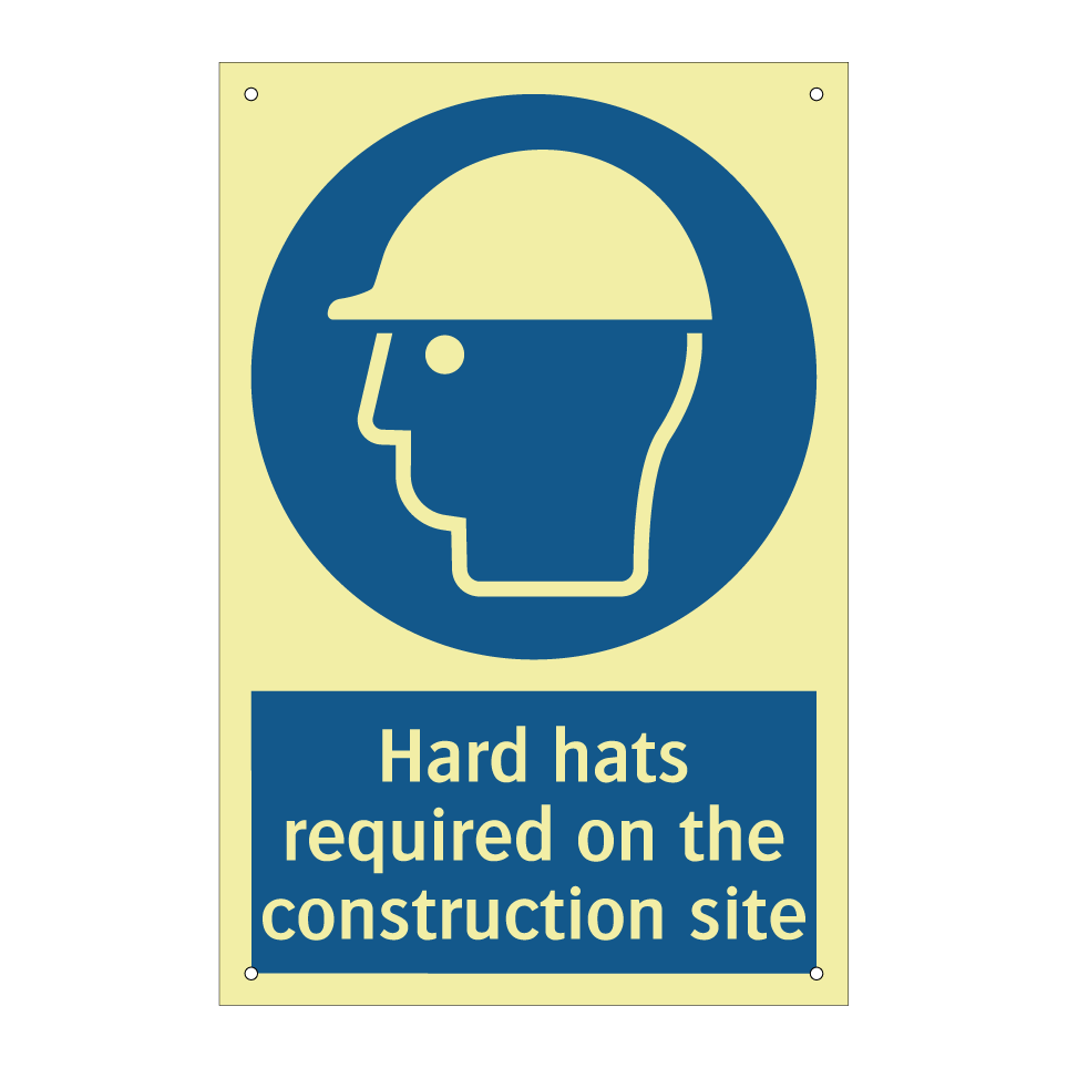 Hard hats required on the construction site